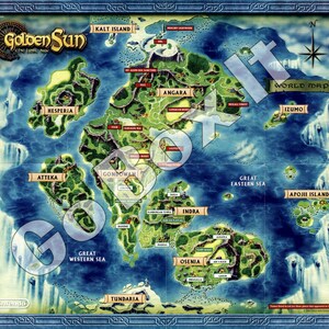 Golden Sun 2 The Lost Age GameBoy Advance Box Manual Map & Tray NO GAME included image 6