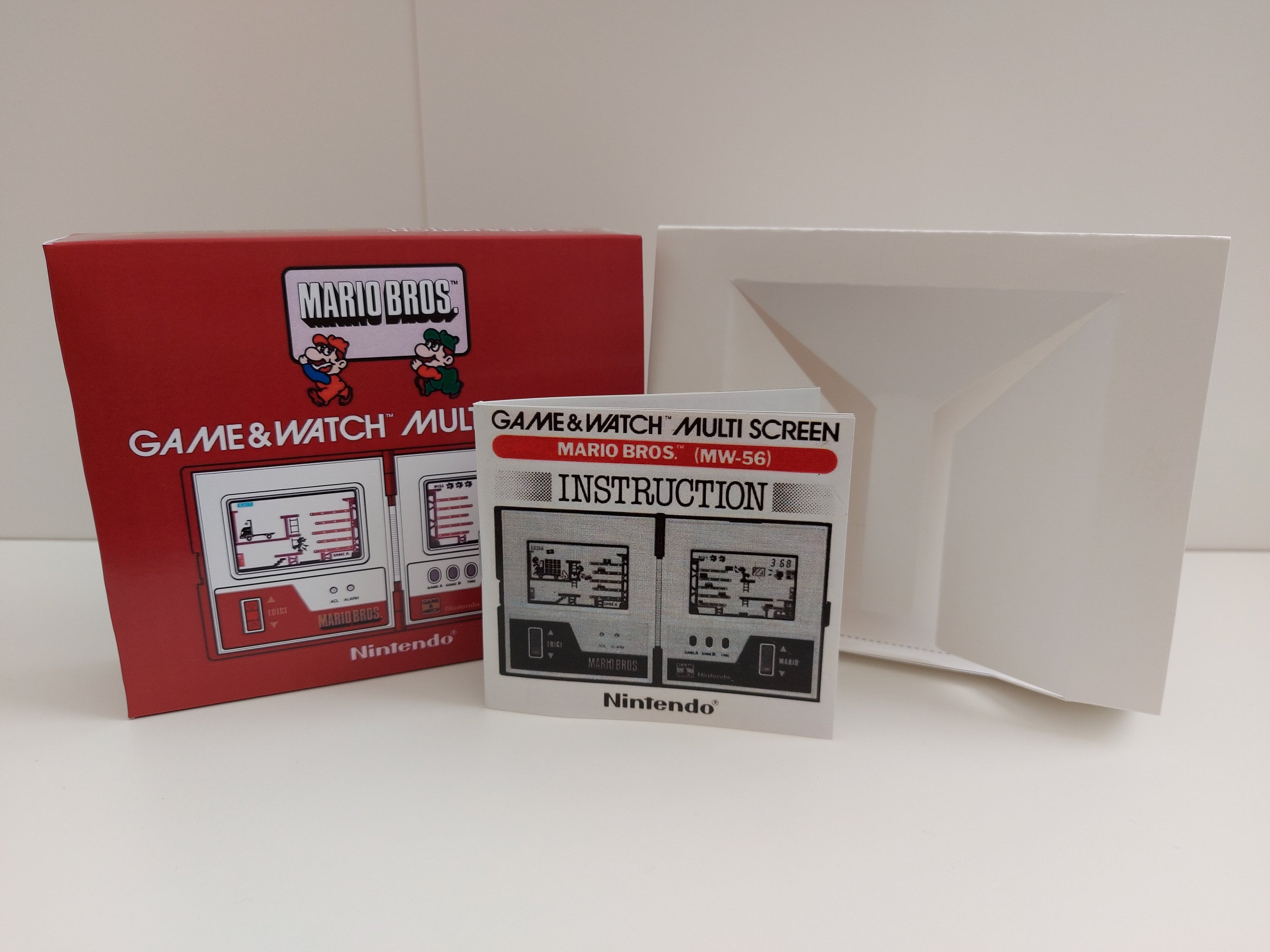 マリオブラザーズ MW-56 ゲーム＆ウォッチ ボックス、マニュアル
