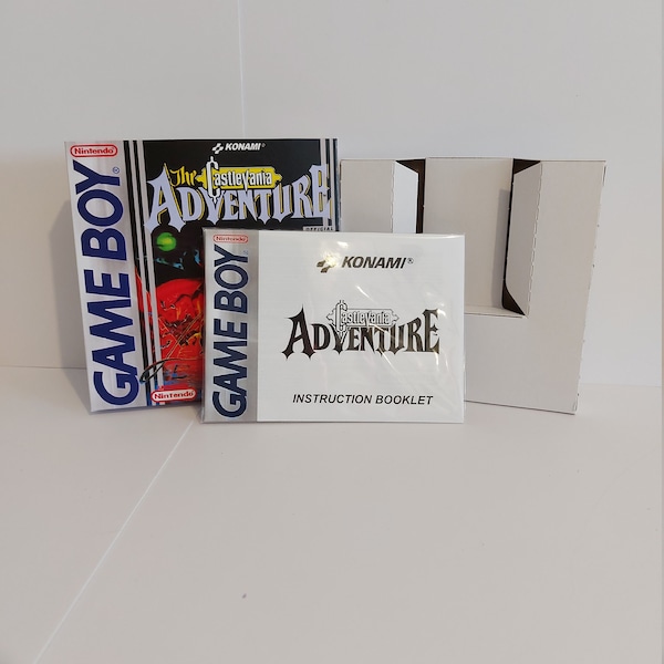 Castlevania Adventure Gameboy Box Manual & Tray - NO GAME included