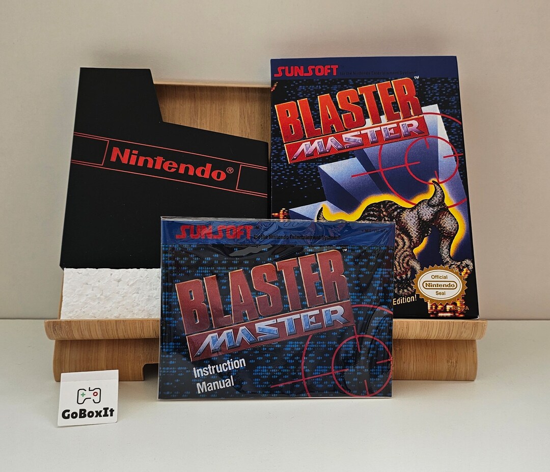 Blaster Master NES Box Manual Poly Block Dust Cover - NO GAME Included ...