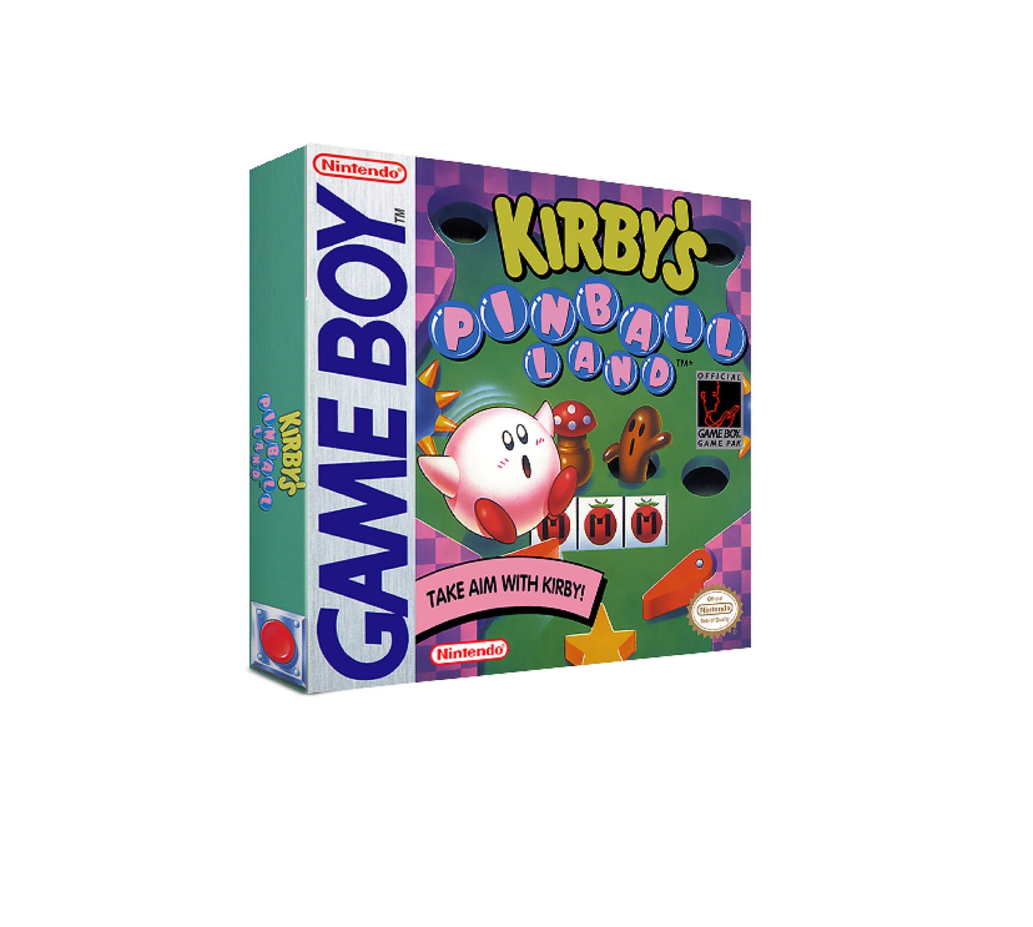 Replcement Gameboy Box Manual and Tray Kirbys Pinball