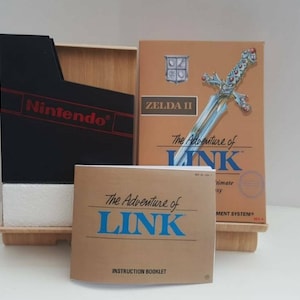 Zelda 2 The Adventure of Link NES Box Manual Poly Block Dust Cover - NESSUN GIOCO incluso