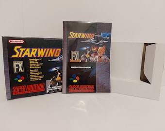 Starwing SNES Box Manual and Tray NO GAME included