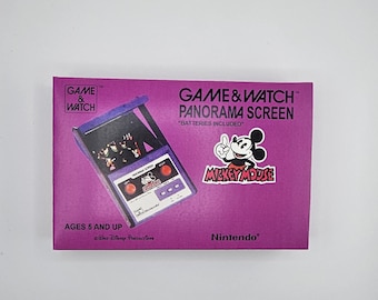 Mickey Mouse Panorama Screen DC-95 Game & Watch Box and Manual