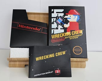 【ゲームグッズ】レッキングクルー レッキング クルー | NTSC | 任天堂 | NES | En | 復刻ボックス - Etsy