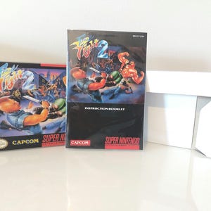 Final Fight 2 SNES-doos, handleiding en dienblad GEEN SPEL inbegrepen