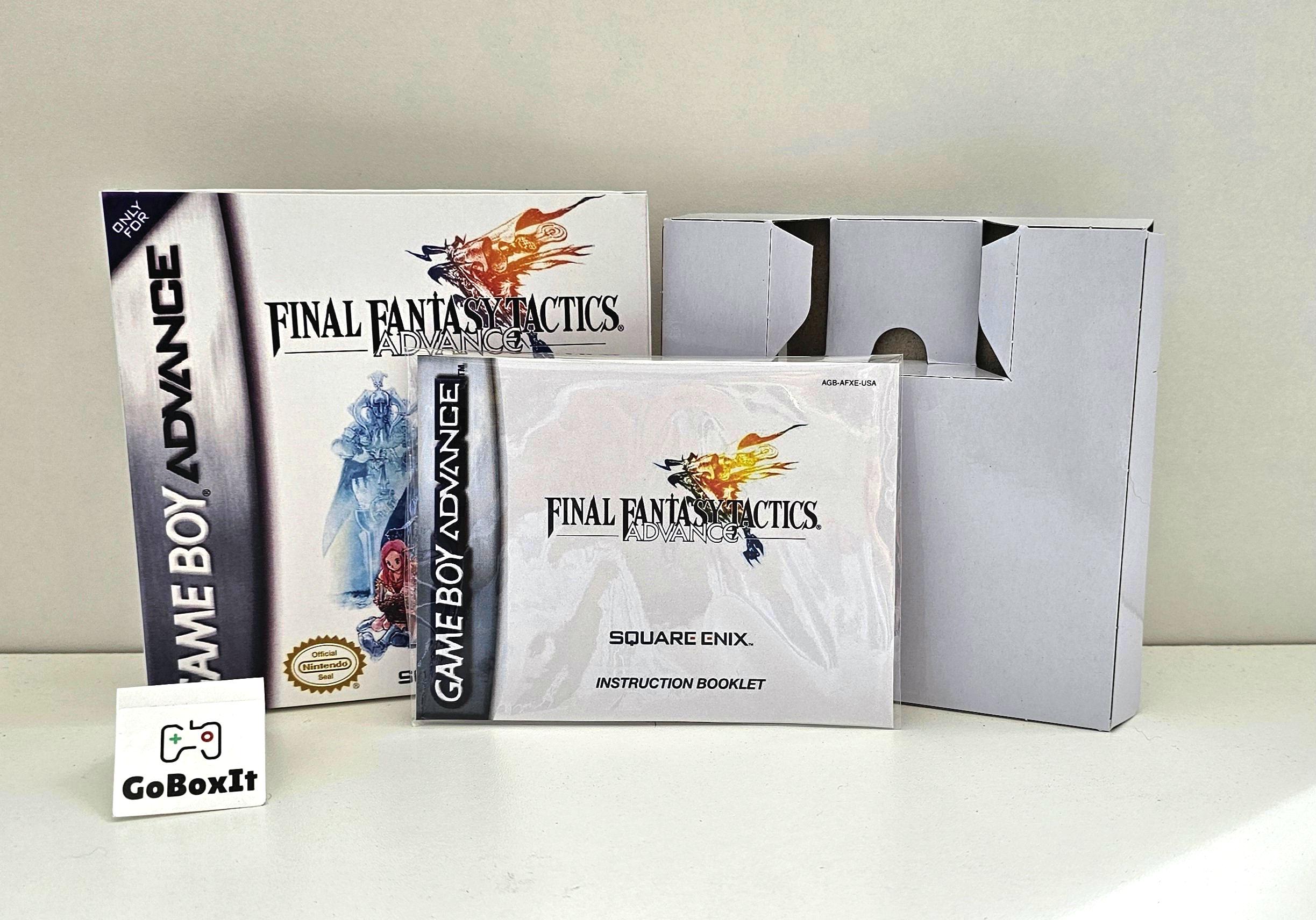 Final Fantasy Tactics Advance Gameboy Advance Box, Manual & Tray
