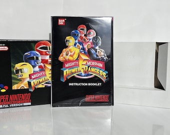 Mighty Morphin Power Rangers SNES Box Manual and Tray NO GAME included