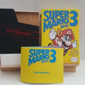 Super Mario Bros 3 NES Box Handbuch Poly Block Staubschutzhülle - KEIN SPIEL enthalten