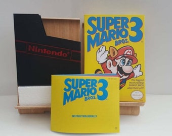 Super Mario Bros 3 NES Box Manual Poly Block Dust Cover - NO GAME included
