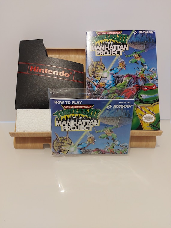 Teenage Mutant Ninja Turtles the Manhatten Project NES Box Manual