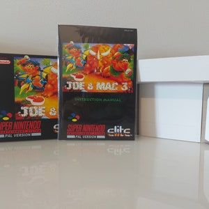 Joe and Mac 3 SNES Box Manual and Tray NO GAME included