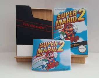 Super Mario Bros 2 NES Box Manual Poly Block Dust Cover - NO GAME included