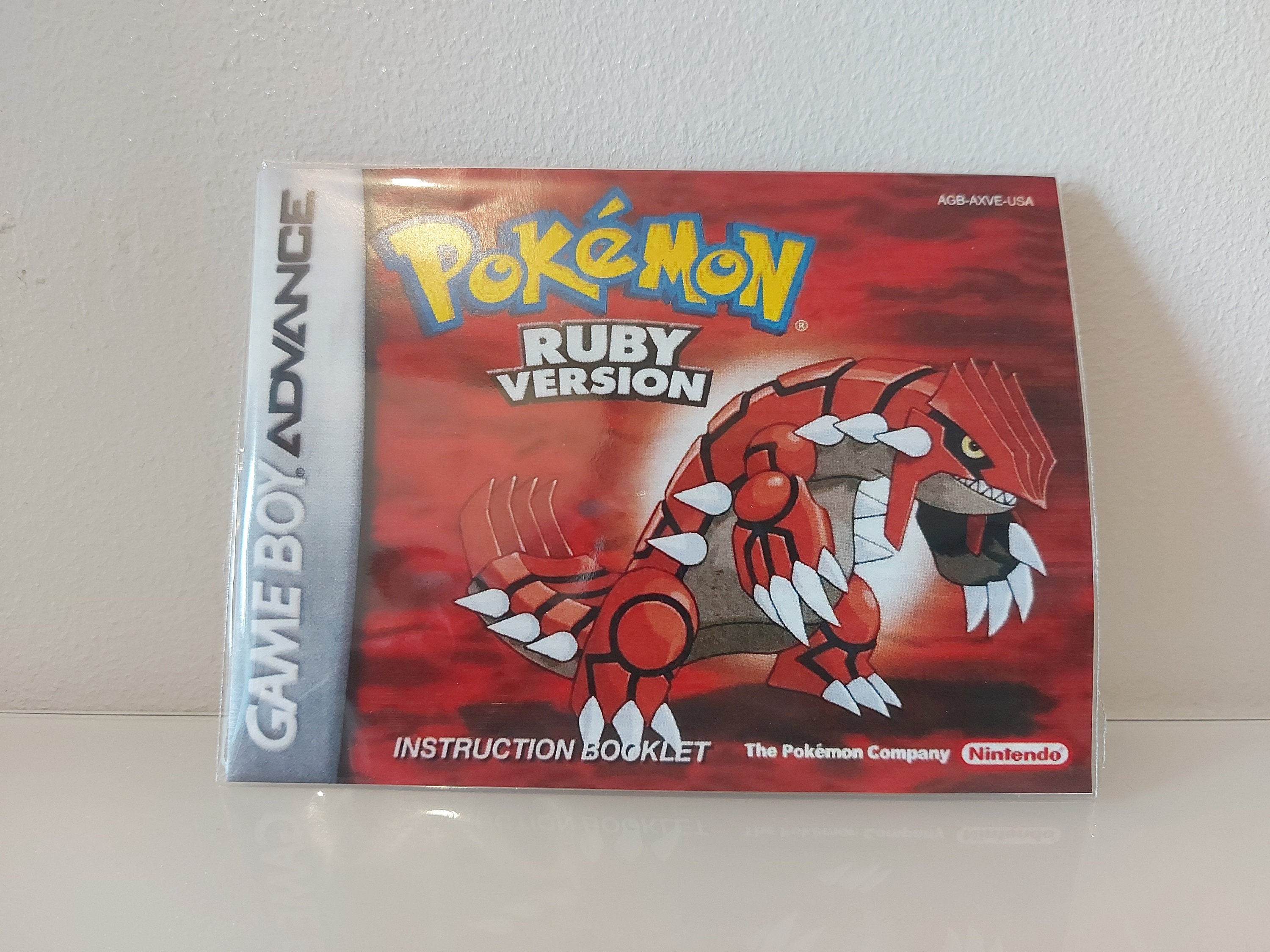 Pokémon Ruby Gameboy Advance Box Manual & Tray - NO GAME Included ...