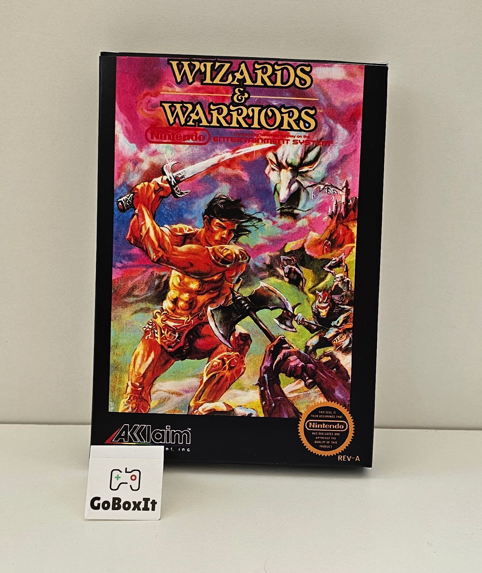 Wizards and Warriors NES Box Manual Poly Block Dust Cover - NO