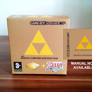 Gameboy Advance SP Console Zelda Box - Manual Zelda SP SEM console incluído