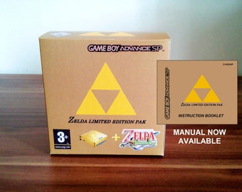 Gameboy Advance SP Console Zelda Box - Zelda SP Manual NO Console included