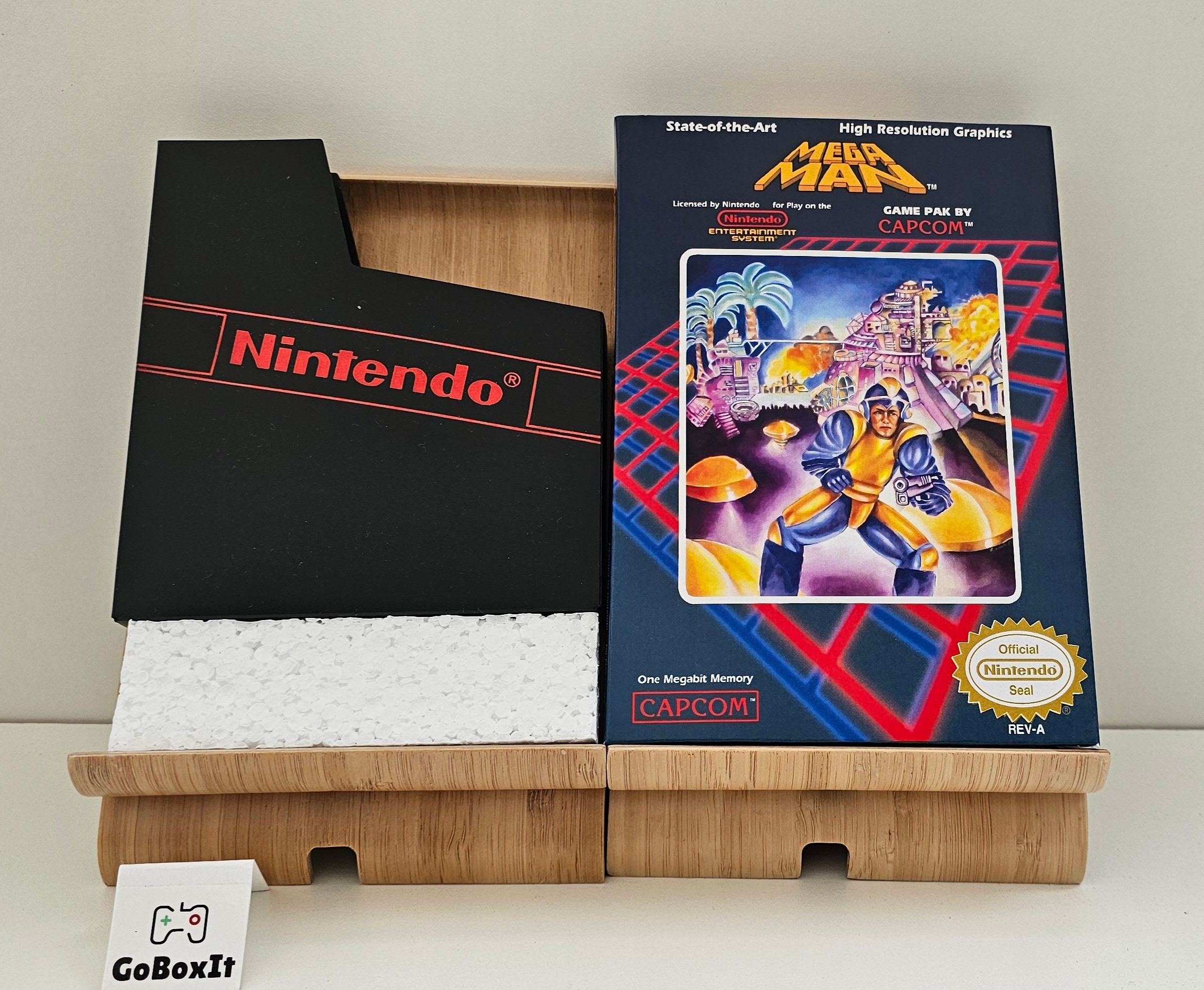 Mega Man NES Box Manual Poly Block Dust Cover - NO GAME Included