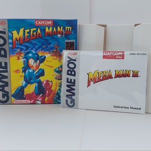 Mega Man III Gameboy  Box Manual & Tray - NO GAME included
