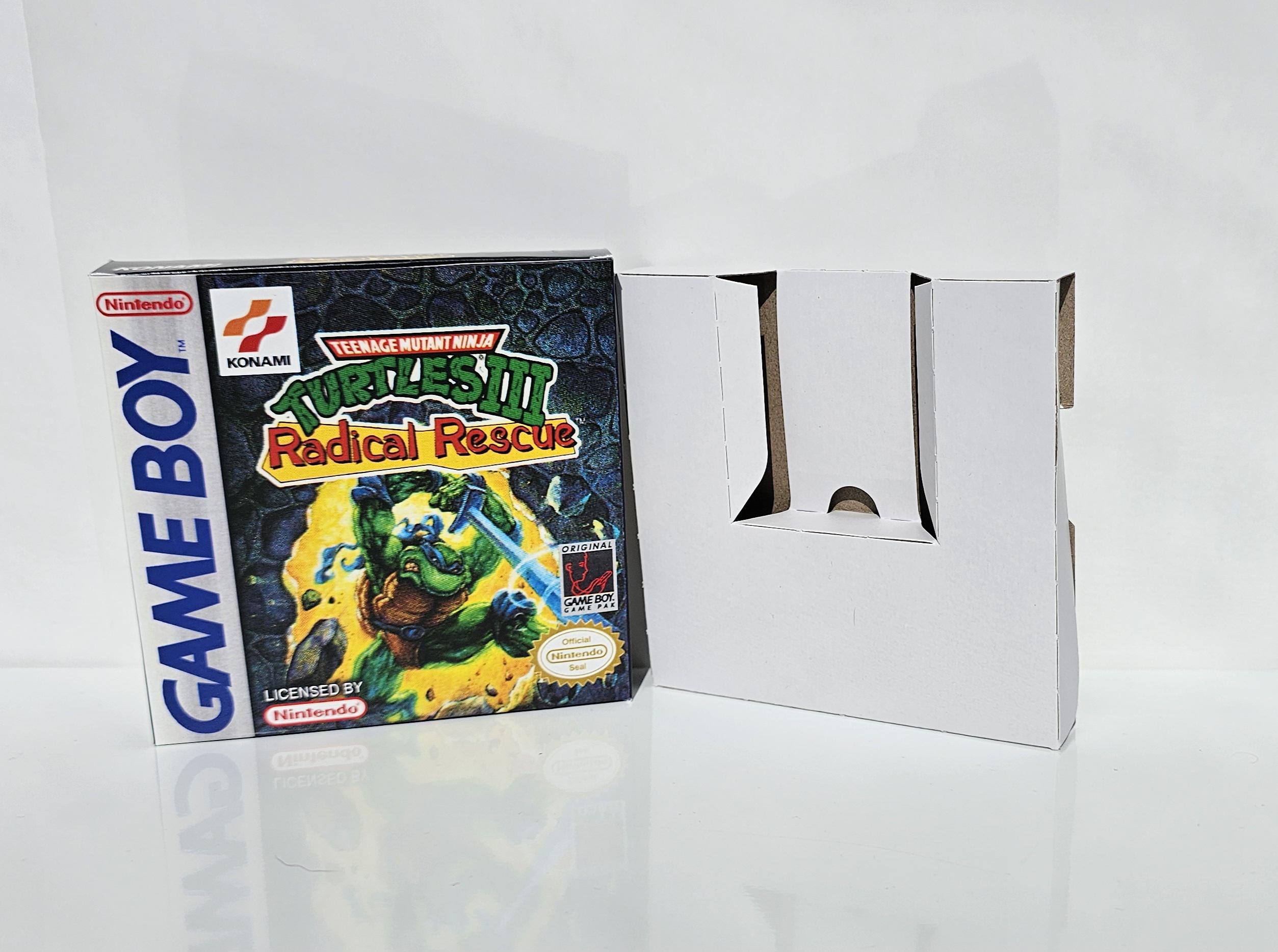 TMNT Radical Rescue Gameboy Box Manual & Tray - NO GAME Included