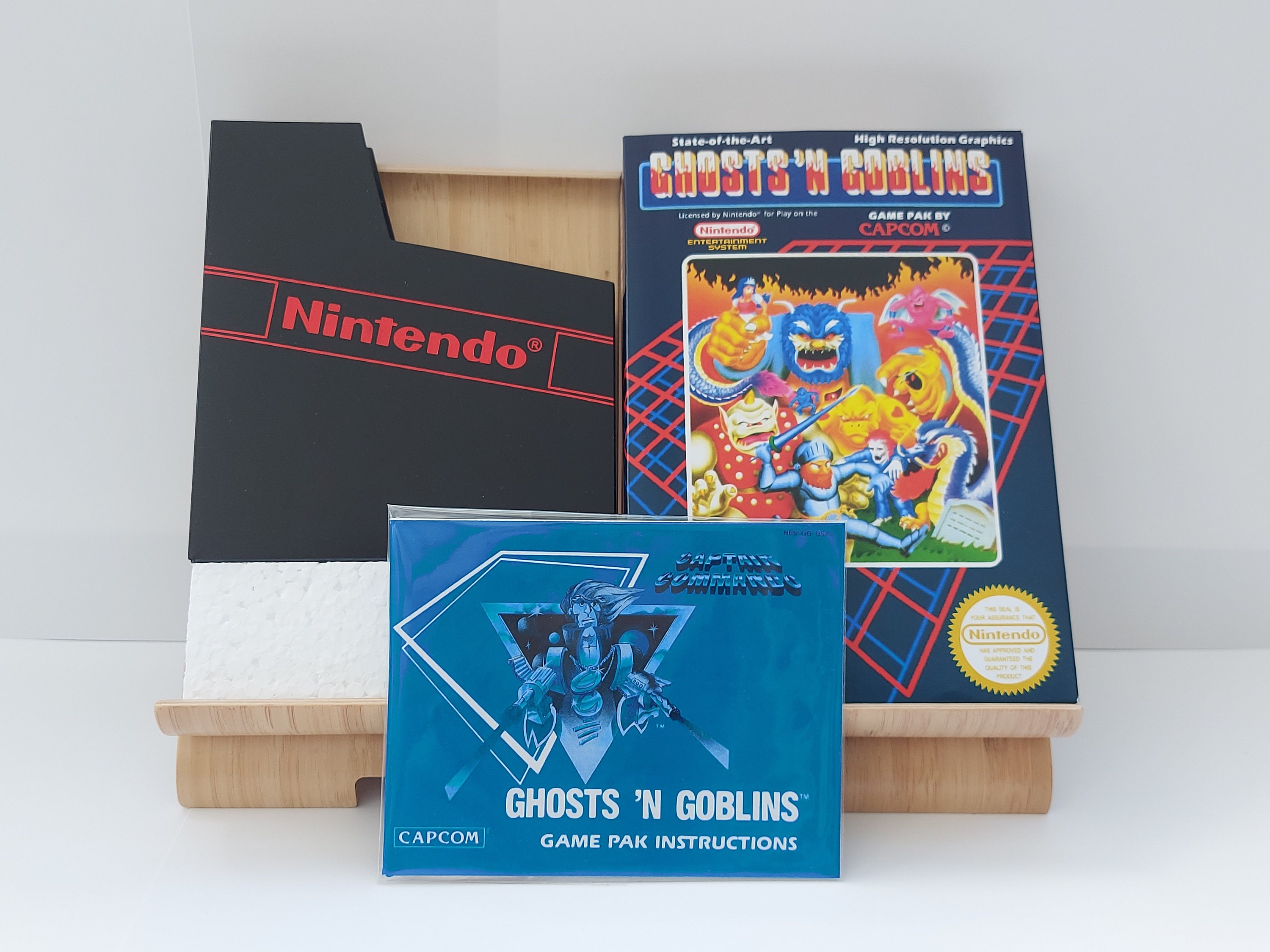 Ghost N Goblins NES Box Manual Poly Block Dust Cover - NO GAME
