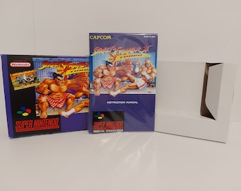 ストリートファイター2 ターボ SNES ボックスマニュアルとトレイ