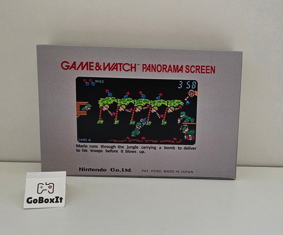 Mario Bombs Away TB-94 Panorama Screen Game & Watch Box and Manual