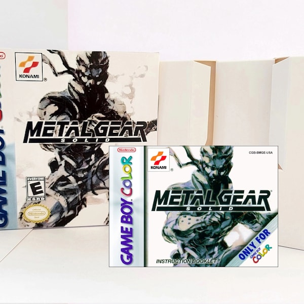 Metal Gear Solid Gameboy Color Box Manual & Tray Booklet NO GAME included