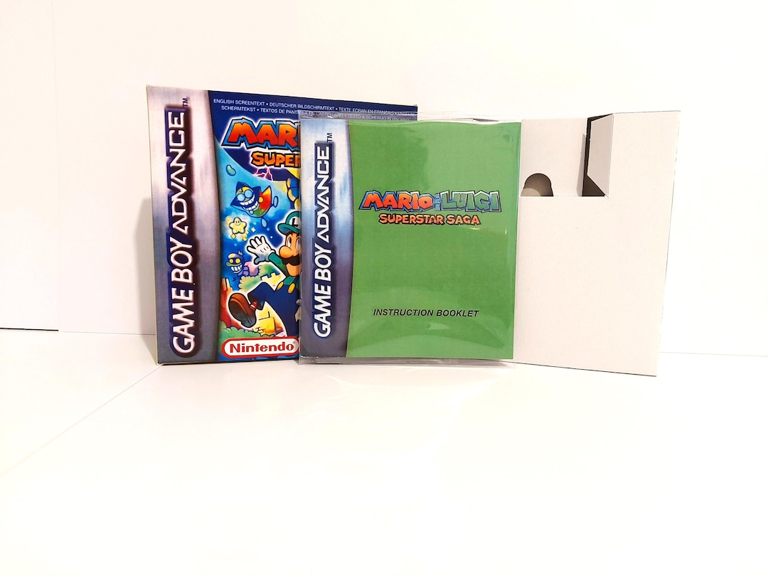 Mario and Luigi Superstar Saga Gameboy Advance Box Manual & Tray - NO ...