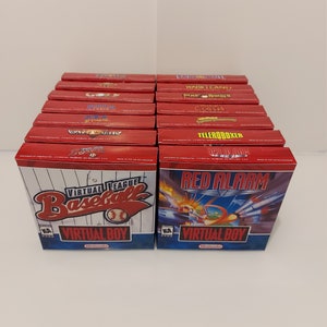 Tutti i 14 titoli USA Virtual Boy Box Manuale e vassoio - NESSUN gioco incluso