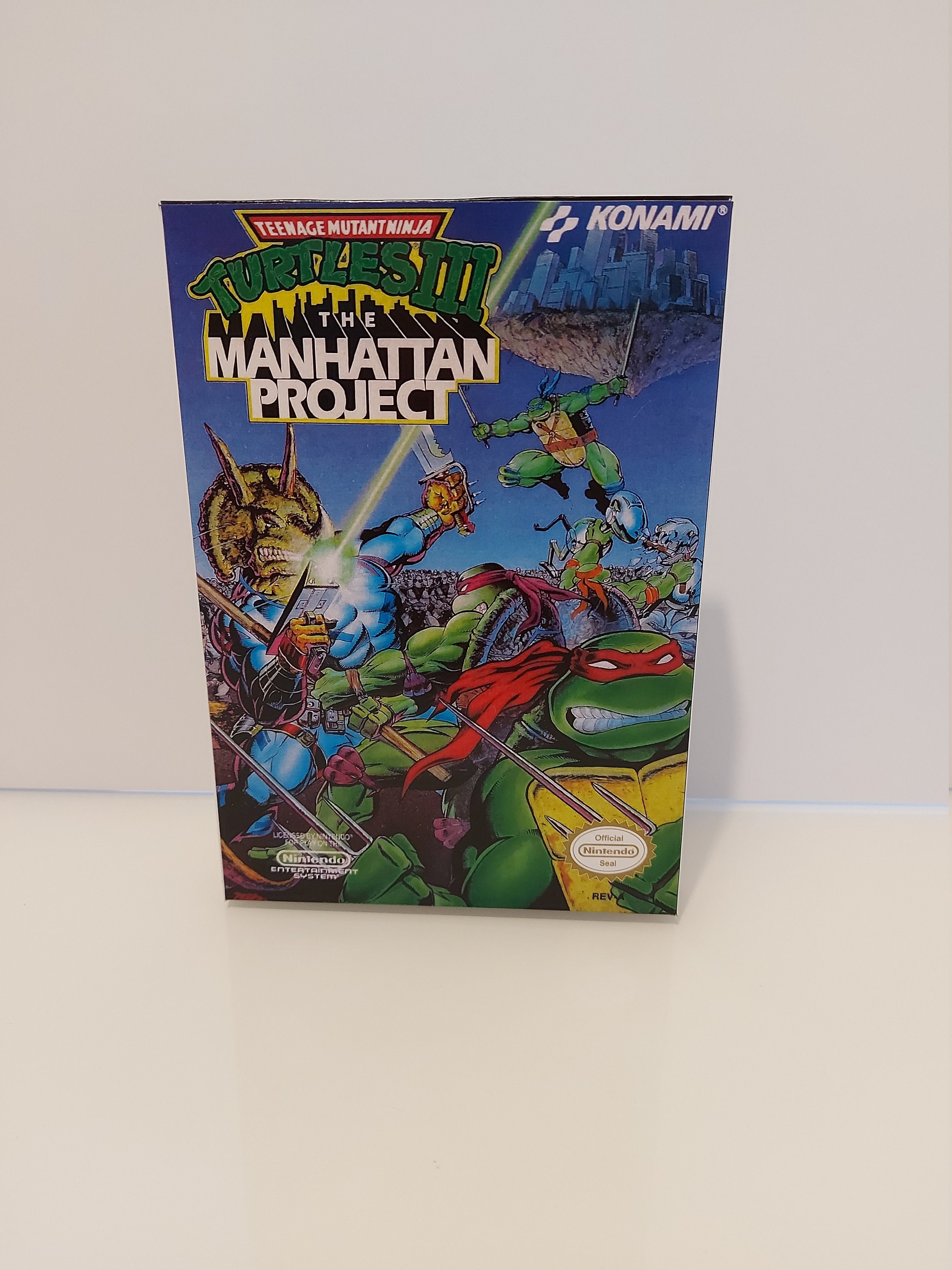 Teenage Mutant Ninja Turtles the Manhatten Project NES Box Manual