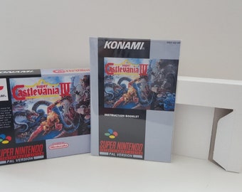 Super Castlevania IV SNES Box Manual and Tray (No Game included)