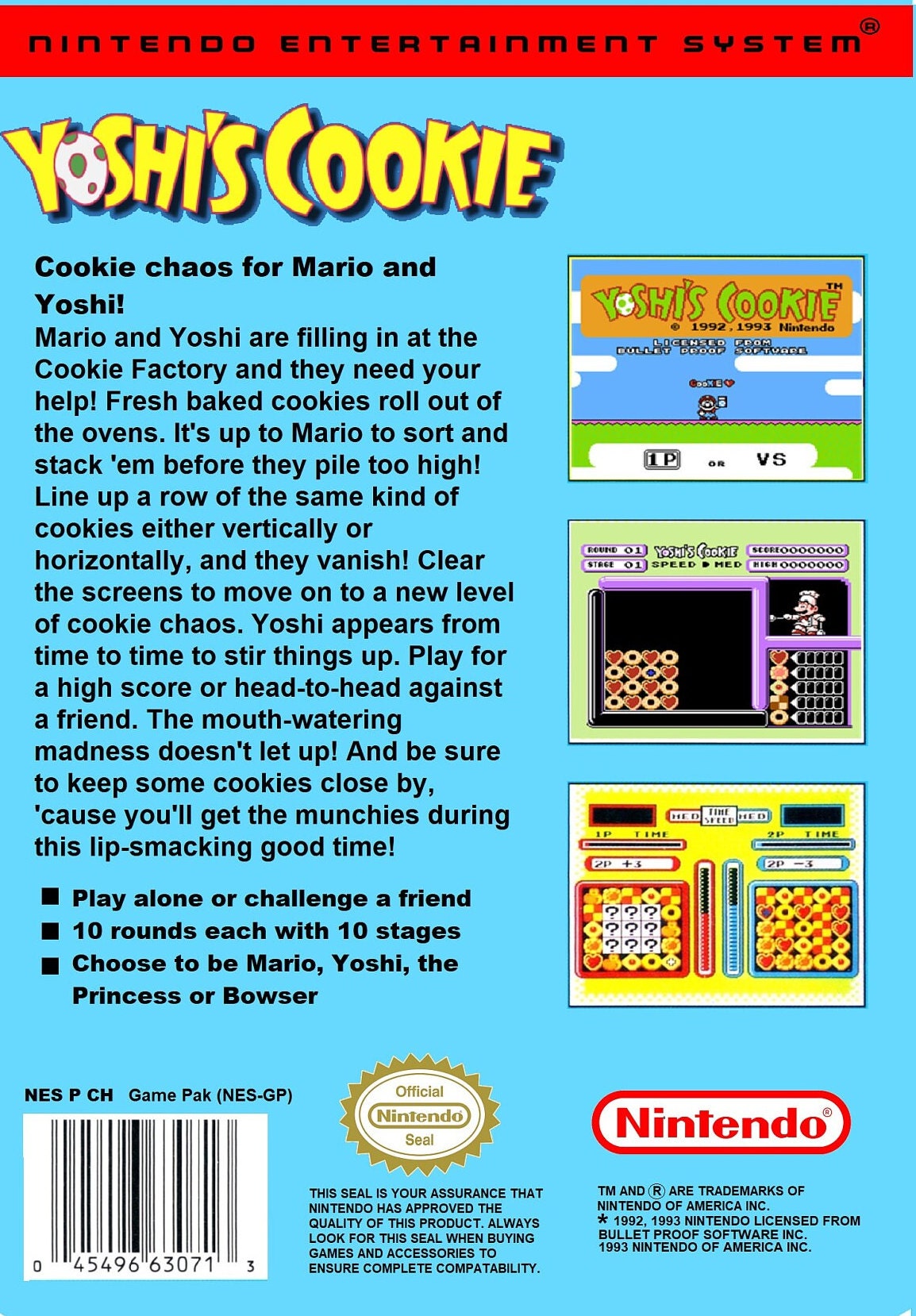 Yoshi's cookie store nes