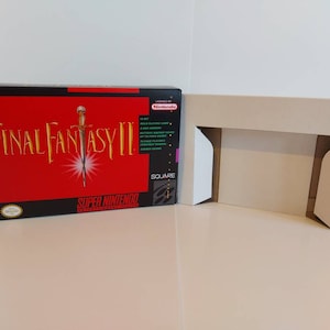 Final Fantasy 2 SNES-doos, handleiding en dienblad GEEN SPEL inbegrepen