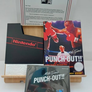 Mike Tyson's Punch Out NES Box Manual Poly Block Dust Cover - BRAK GRY w zestawie