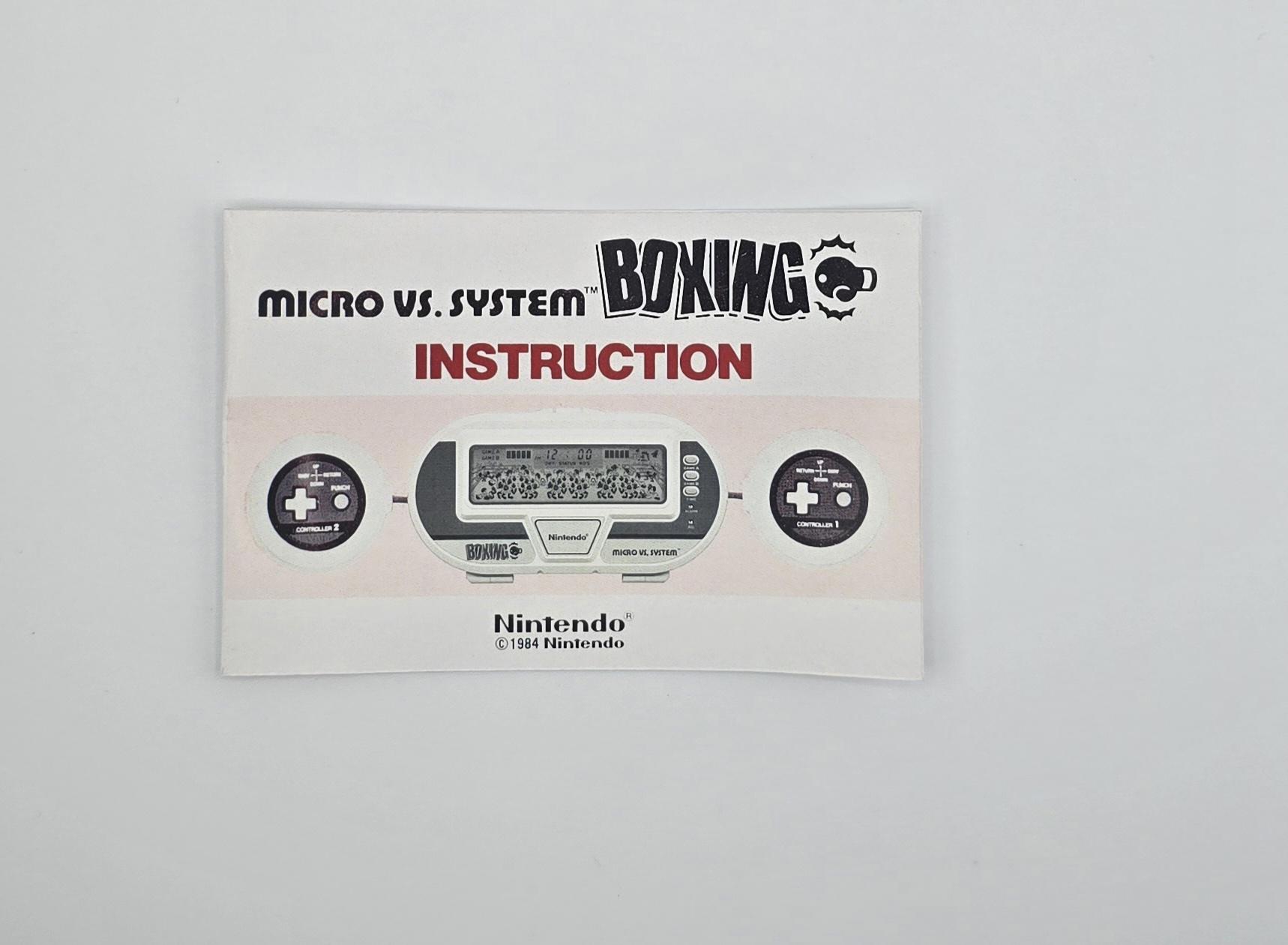 Boxing Micro Vs System BX-301 Game & Watch Box and Manual - NO