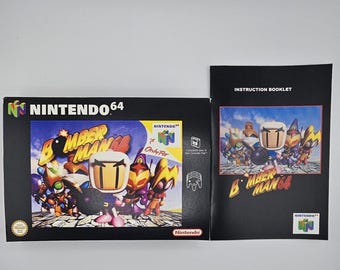 Bomberman 64 N64 Caja Manual Bandeja NO JUEGO INCLUIDO