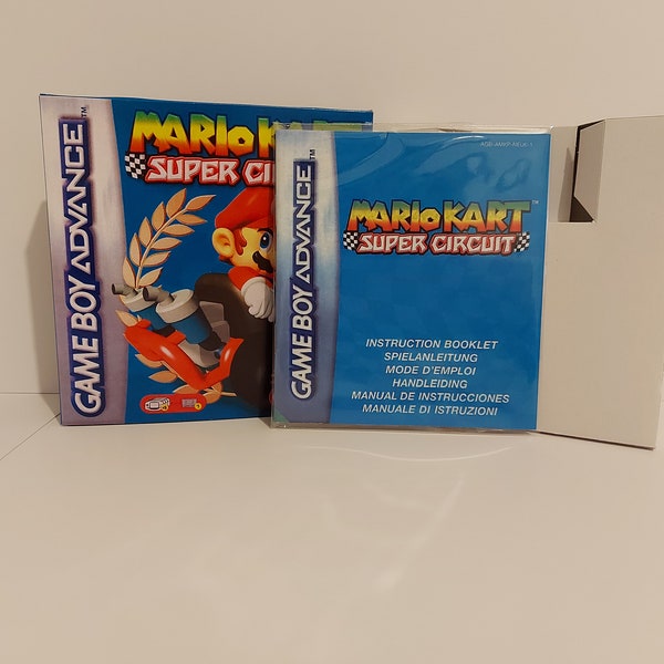 Mario Kart Super Circuit Gameboy Advance Box Manual & Tray - NO GAME included