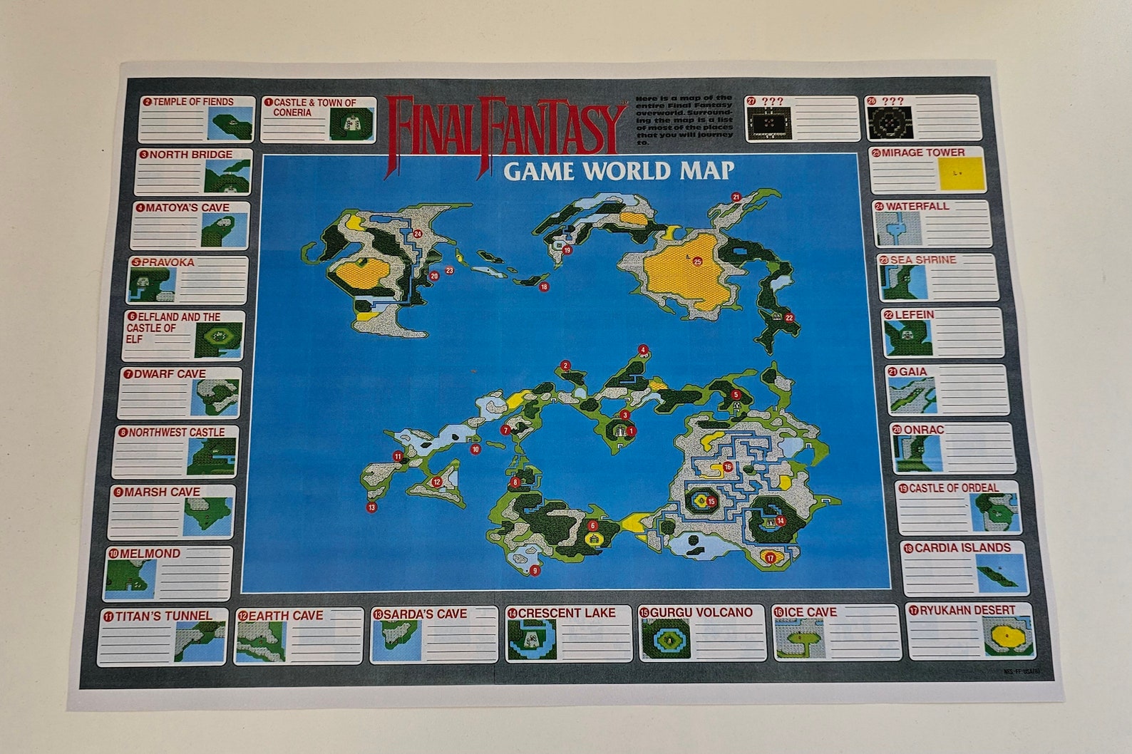 Final Fantasy NES Maps - Etsy