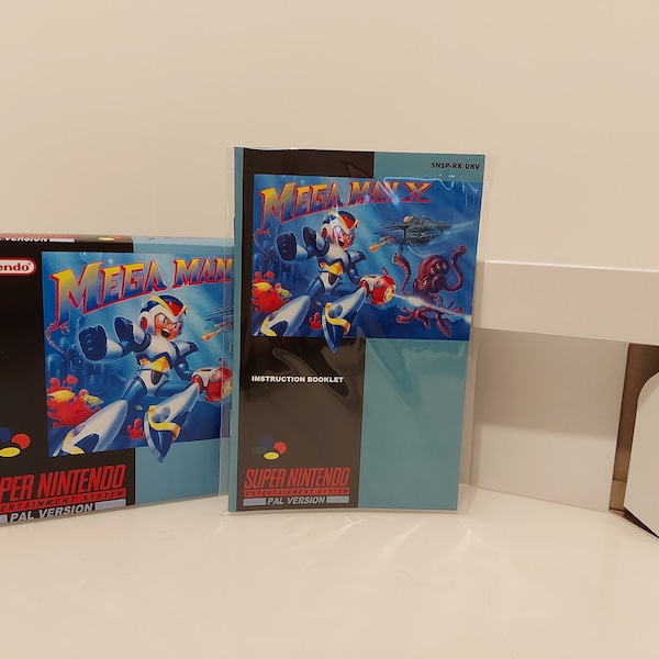 Boîte Mega Man X SNES, manuel et plateau SANS JEU inclus