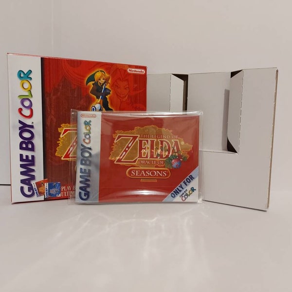 The Legend of Zelda Oracle of Seasons Gameboy Color Box Tray & Manual - NO GAME included