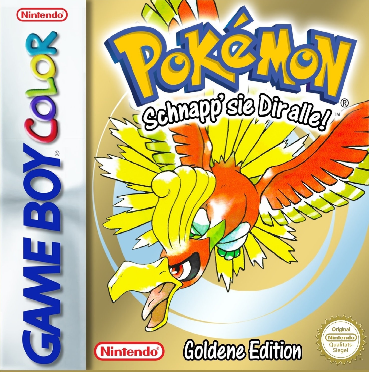 Pokémon Gold Gameboy Color Box Manual & Tray - NO GAME