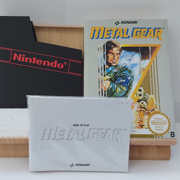 Metal Gear NES Box Manual Poly Block Dust Cover - NO GAME included