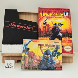 Ninja Gaiden 3 The Ancient Ship of Doom NES Box Manual Poly Block Dust Cover - NESSUN GIOCO incluso