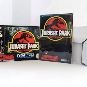 Jurassic Park SNES-doos, handleiding en dienblad GEEN SPEL inbegrepen