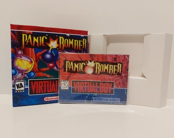Panic Bomber Virtual Boy  Box Manual & Tray -NO GAME included