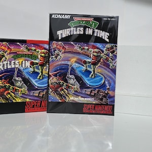 TMNT Turtles in Time SNES Box Manual Tray NO Game included