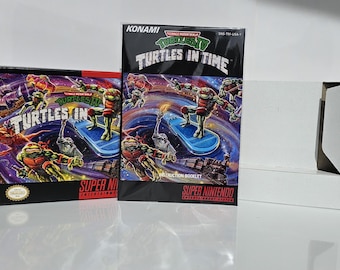 TMNT Turtles in Time SNES Box Manual Tray NO Game included