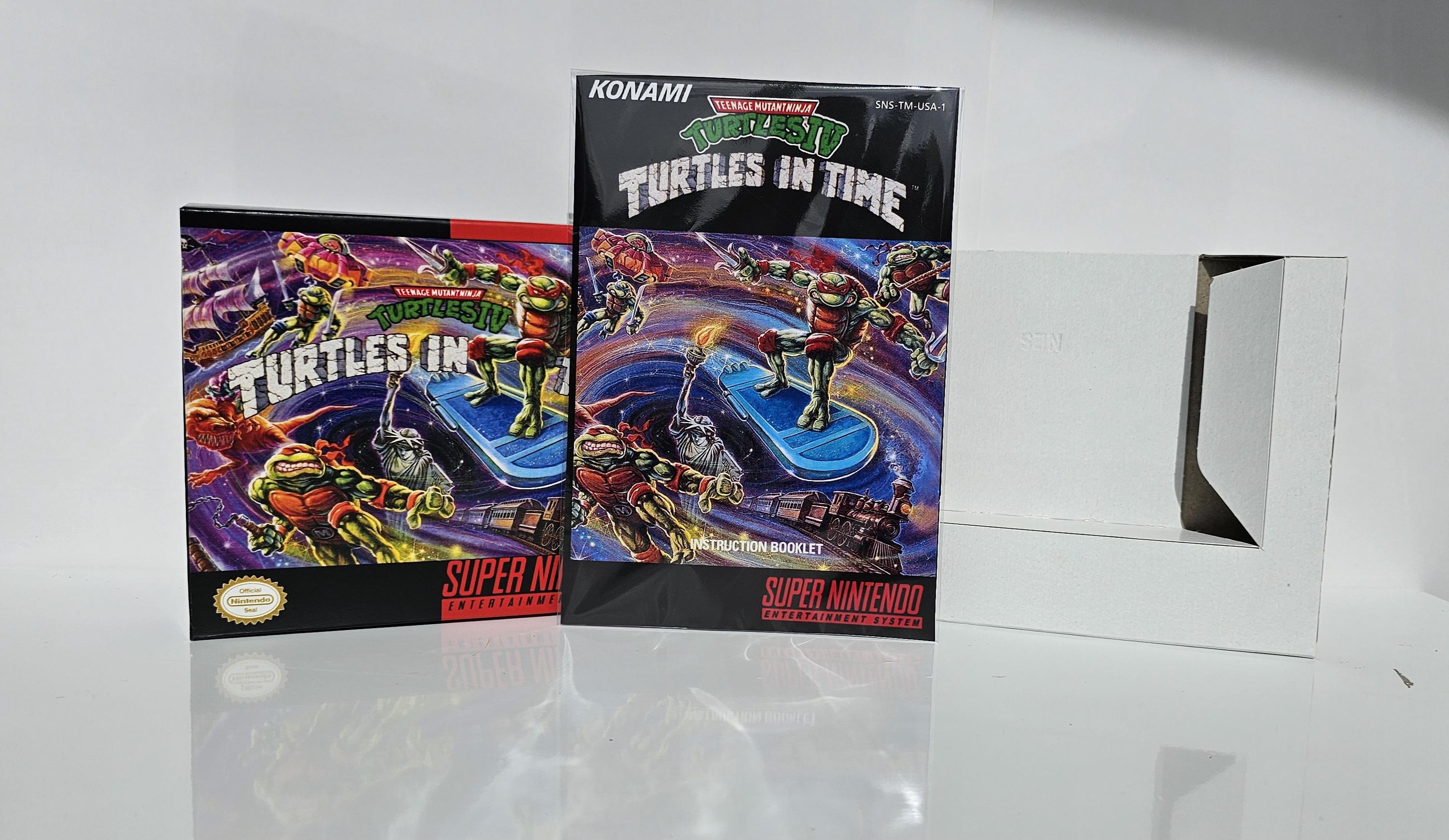 TMNT タートルズ・イン・タイム SNES ボックス マニュアル トレイ 