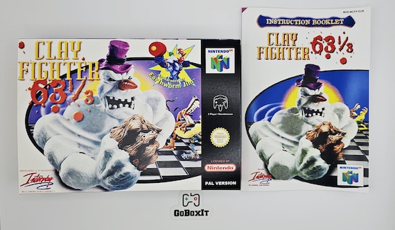 Clay Fighter 63 1/3 N64 Box Manual Tray NO GAME Included - Etsy